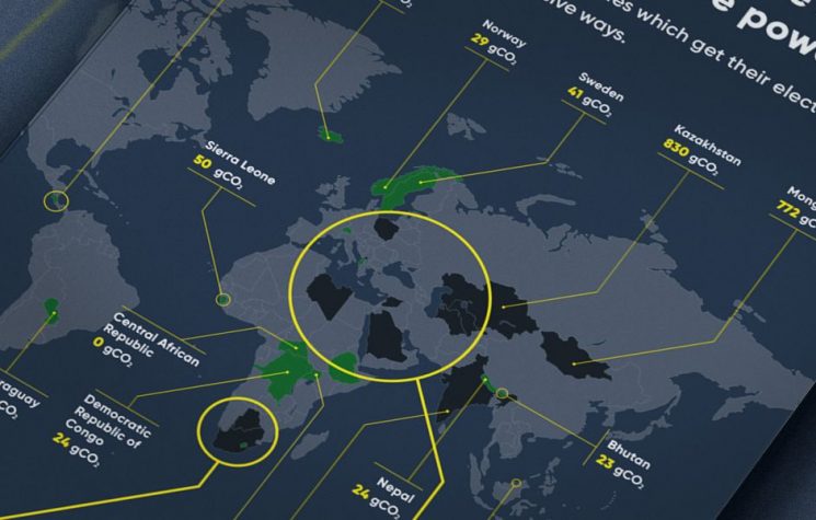 Ranked: Countries with the most and least carbon-intensive power grids